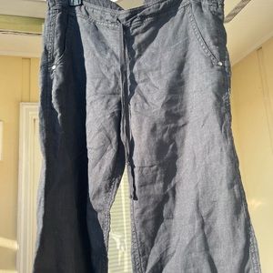 Michael Stars 100% Black Linen Pants Gently used